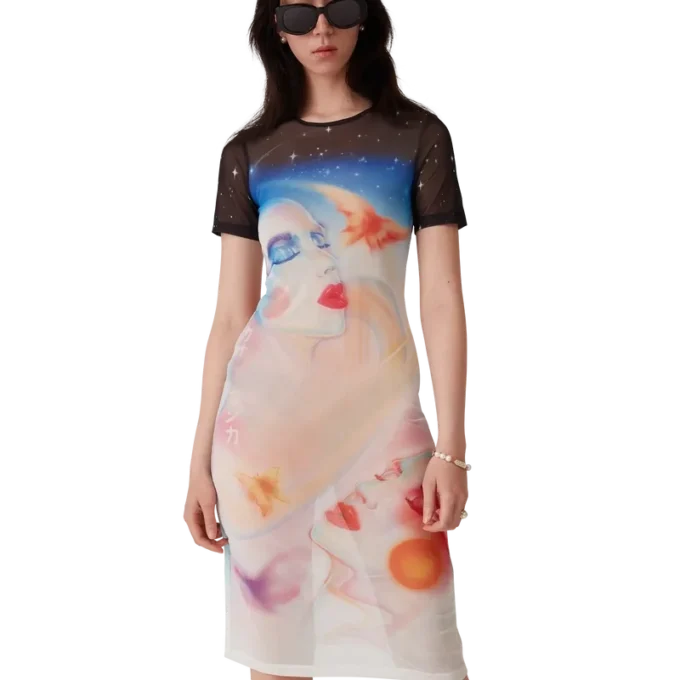 Abito a pantaloncini in rete Galactic Connection