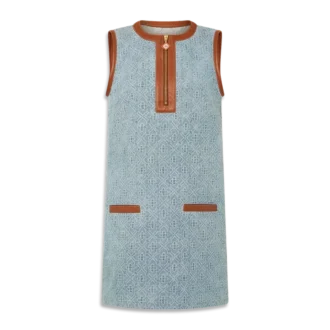 Abito in denim con monogramma