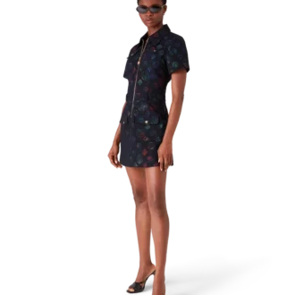 Abito in denim con monogramma