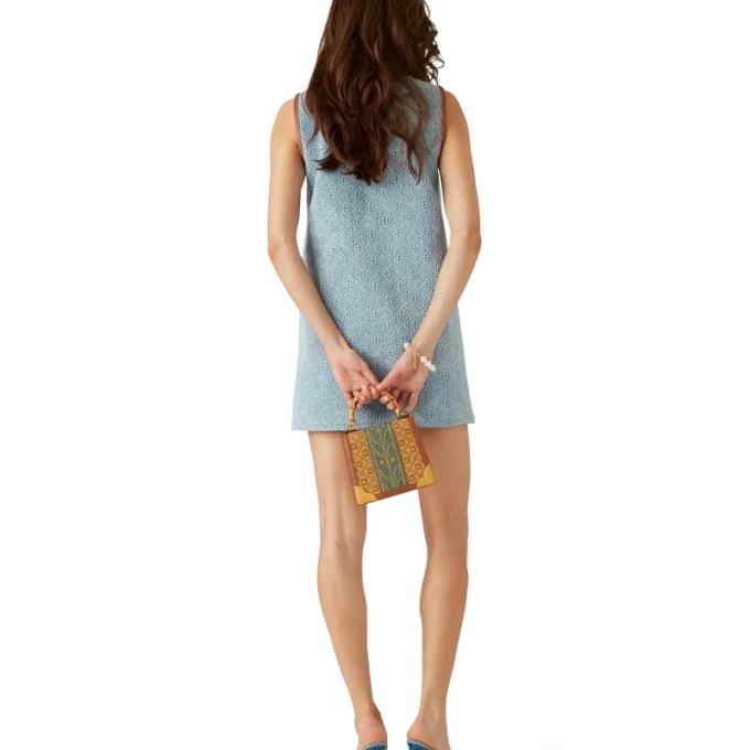 Abito in denim con monogramma Abito in denim con monogramma