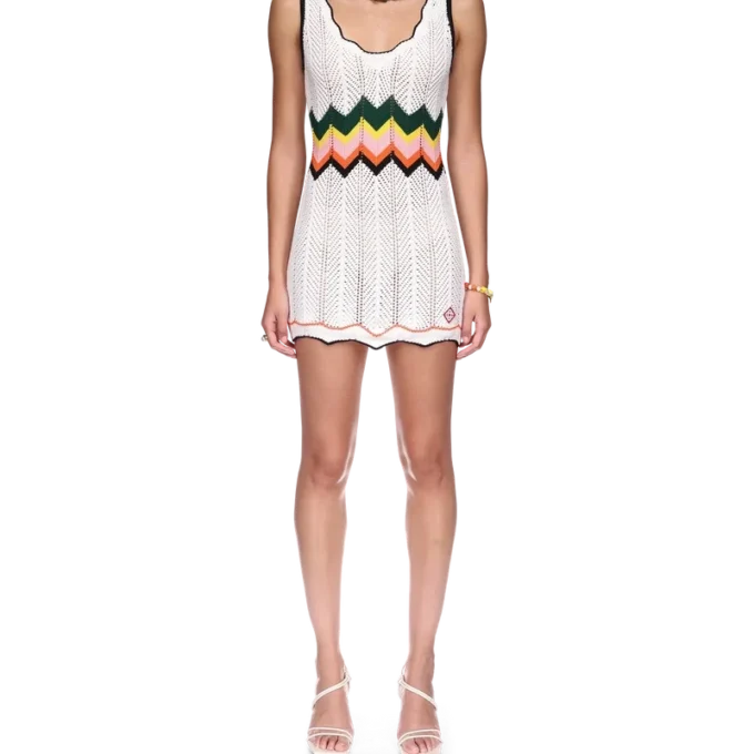 Abito in pizzo a zig-zag