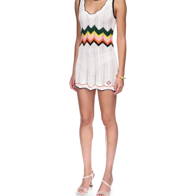 Abito in pizzo a zig-zag