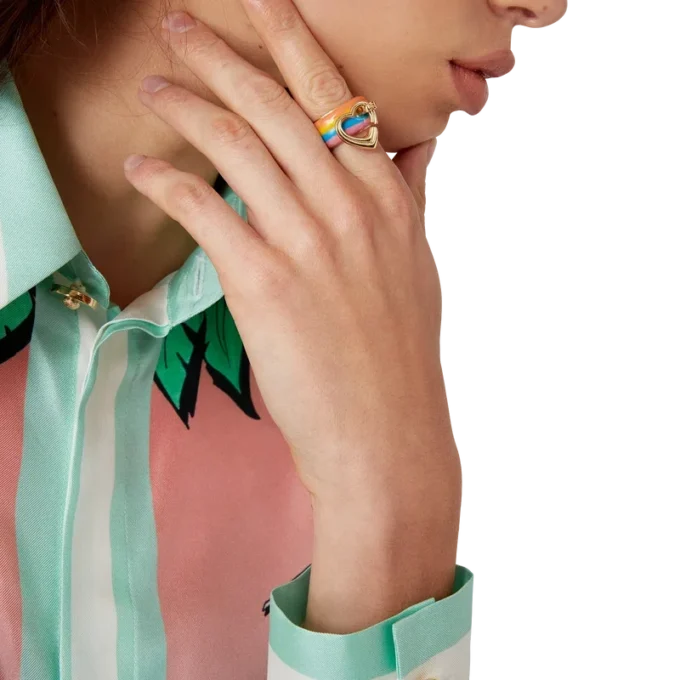 Anello Rainbow Heart