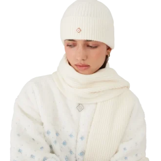 Berretto a coste in lana