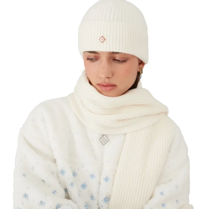 Berretto a coste in lana