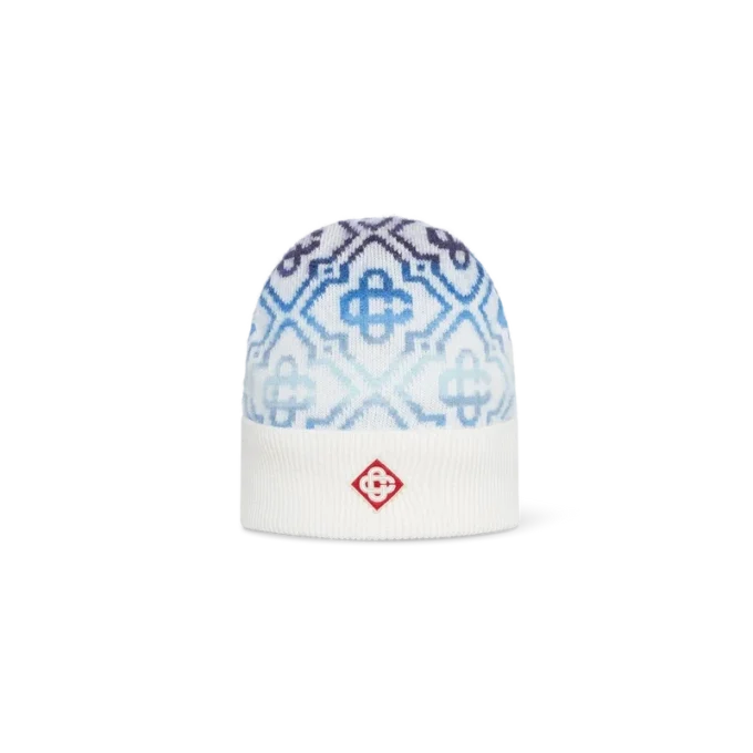 Berretto in lana merino con monogramma Space Dye Berretto in lana merino con monogramma Space Dye