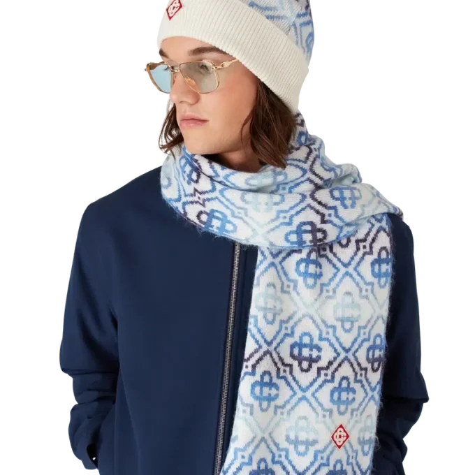 Berretto in lana merino con monogramma Space Dye Berretto in lana merino con monogramma Space Dye