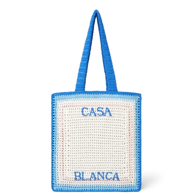 Borsa all’uncinetto a righe