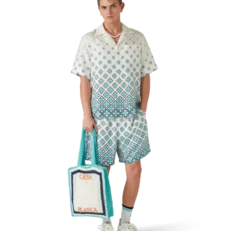 Borsa all’uncinetto a righe