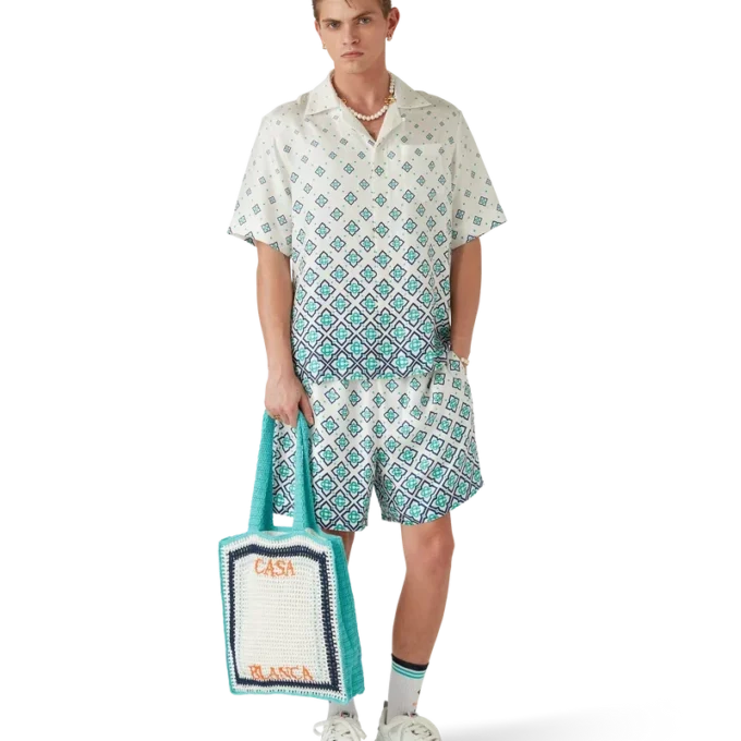 Borsa all’uncinetto a righe Borsa all’uncinetto a righe