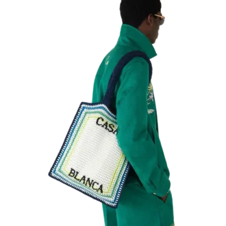 Borsa all’uncinetto a righe