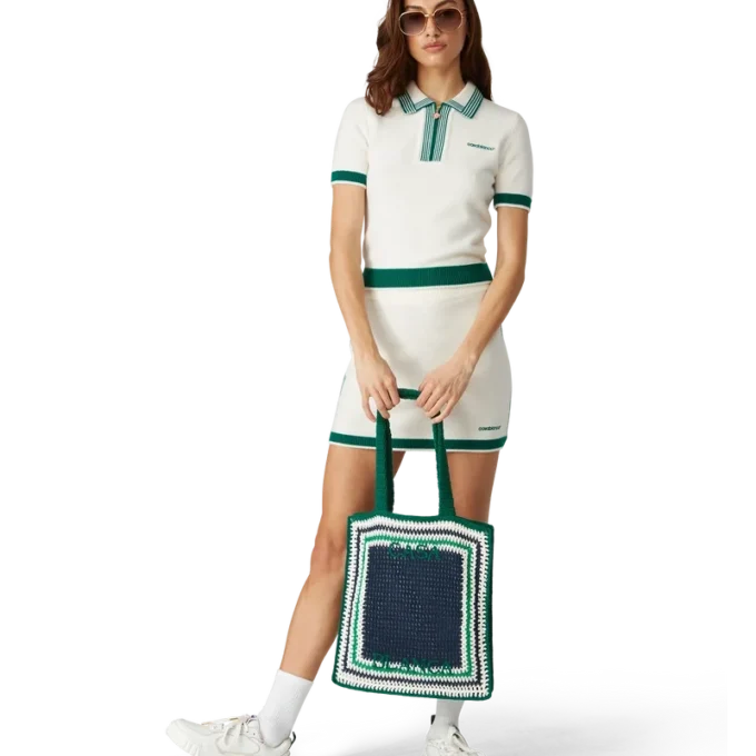 Borsa all’uncinetto a righe