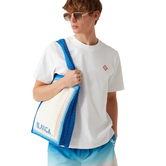 Borsa all’uncinetto a righe