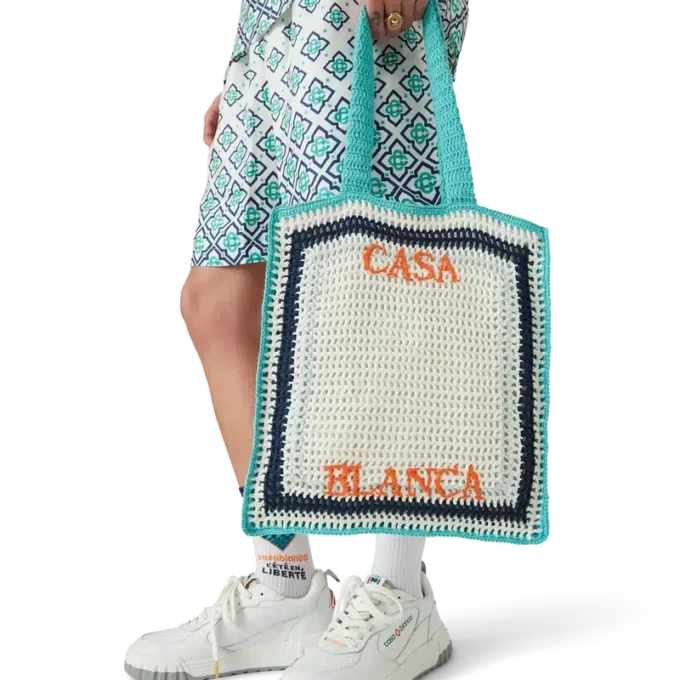 Borsa all’uncinetto a righe Borsa all’uncinetto a righe