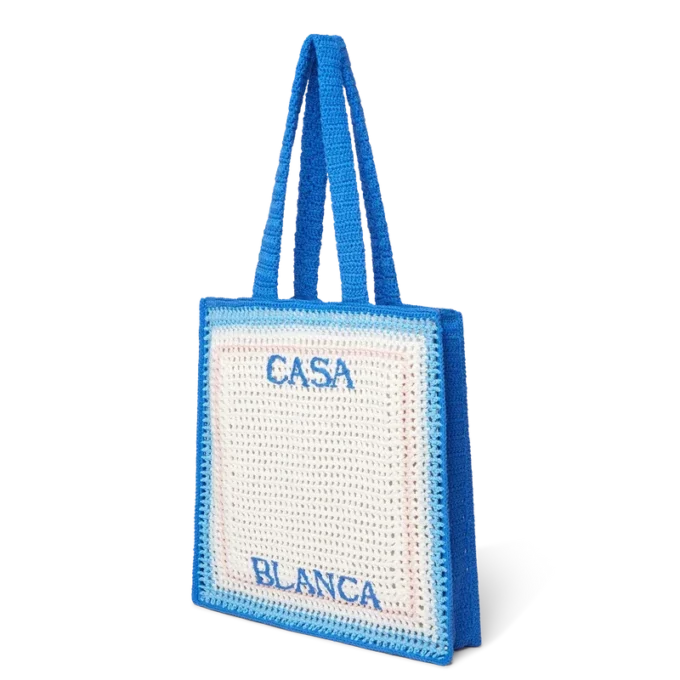 Borsa all’uncinetto a righe