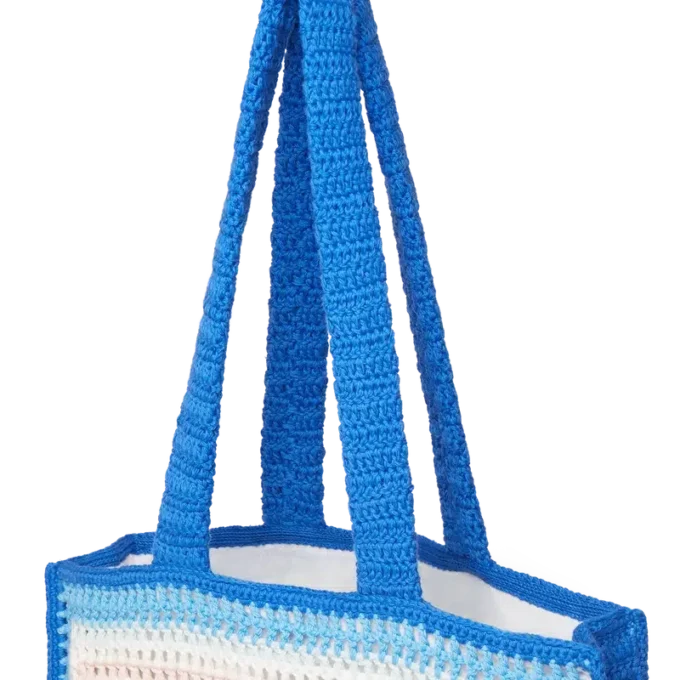 Borsa all’uncinetto a righe