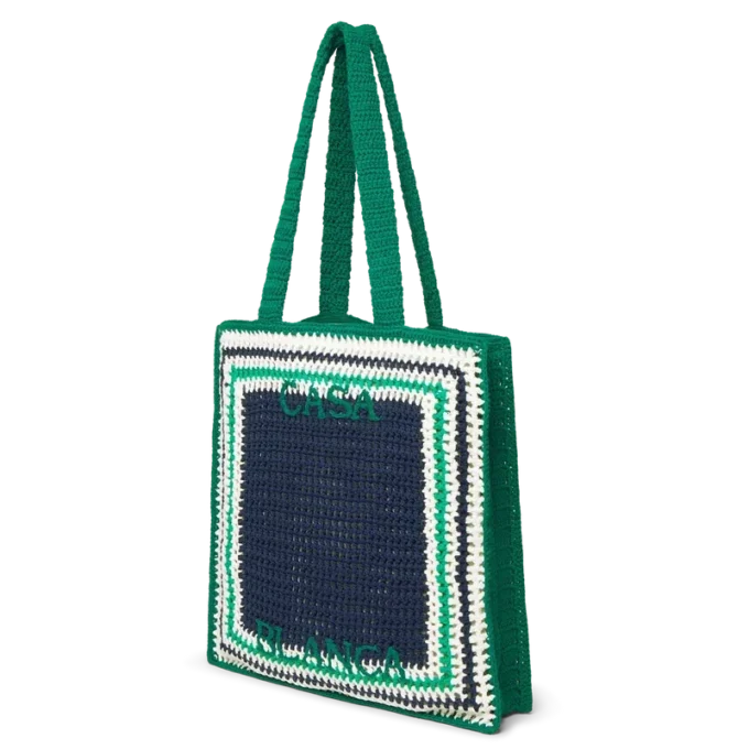 Borsa all’uncinetto a righe