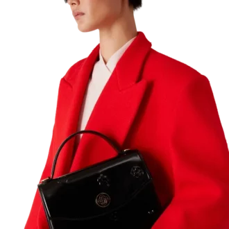 Borsa Jeanne con emblemi neri