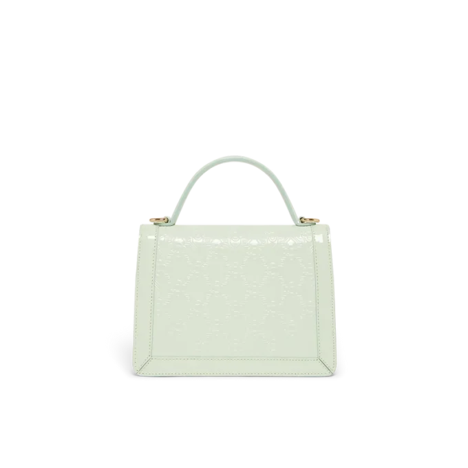 Borsa Mini Jeanne con monogramma Mint in rilievo