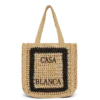 Borsa tote in rafia naturale