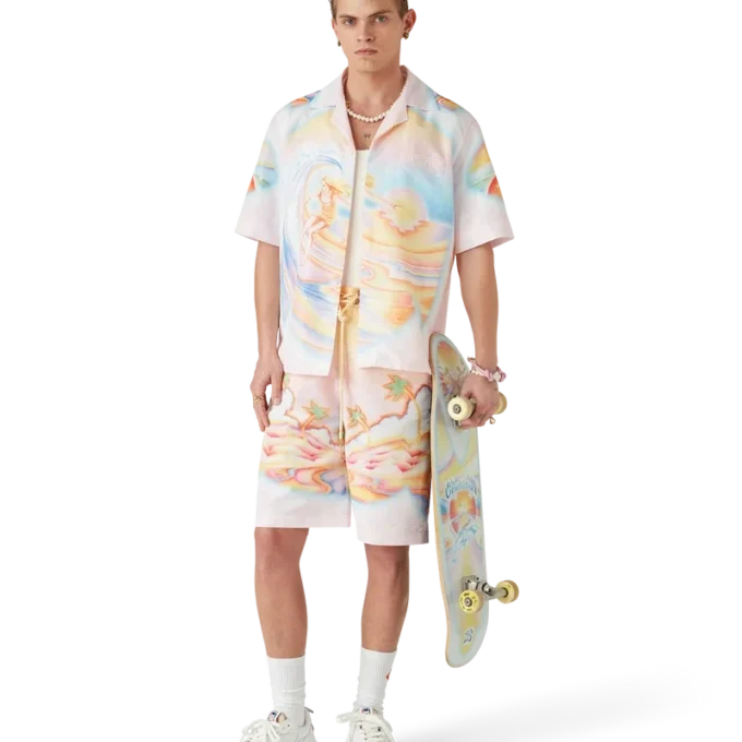 Bracciale con perle annodate rosa Bracciale con perle annodate rosa