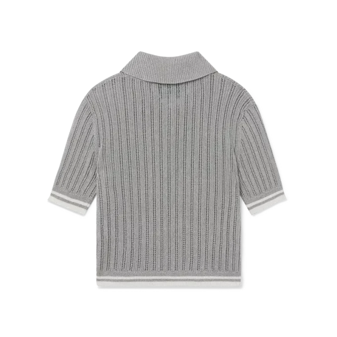 Camicia a maniche corte argento