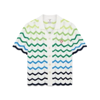 Camicia a maniche corte in maglia Wave