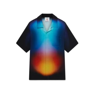 Camicia a maniche corte in seta sfumata con pantaloncini