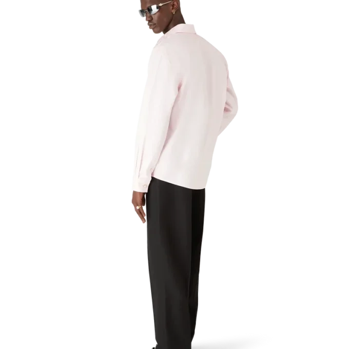 Camicia a maniche lunghe in cotone con monogramma