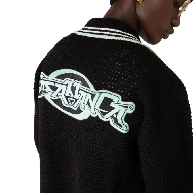 Camicia a maniche lunghe in cotone ricamato all’uncinetto