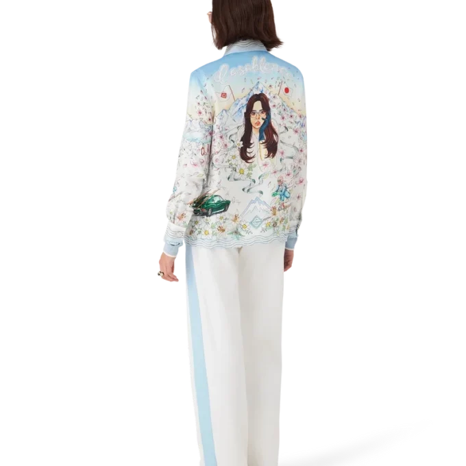 Camicia a maniche lunghe in twill di seta L’hiver Fleuri Camicia a maniche lunghe in twill di seta L’hiver Fleuri