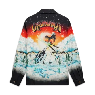 Camicia a maniche lunghe in twill di seta Ski Lake