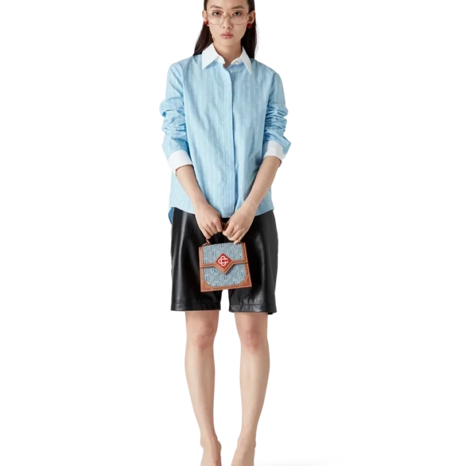 Camicia a maniche lunghe Laurel gessata