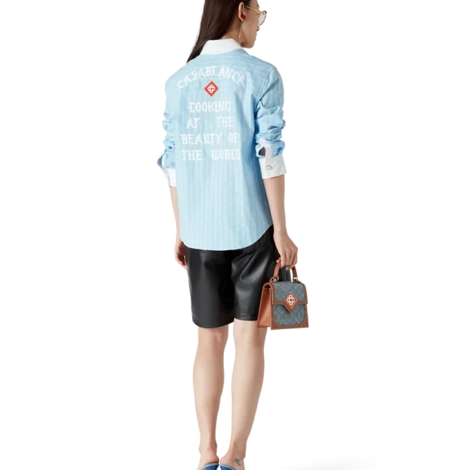 Camicia a maniche lunghe Laurel gessata