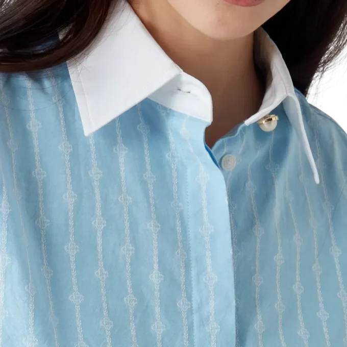 Camicia a maniche lunghe Laurel gessata