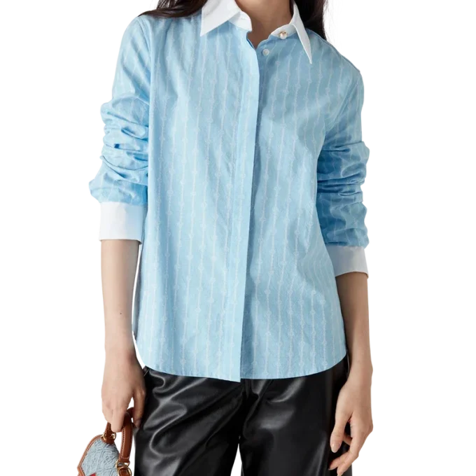 Camicia a maniche lunghe Laurel gessata