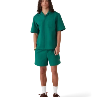 Camicia a pantaloncini in cotone jacquard con monogramma