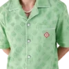 Camicia a pantaloncini in spugna con monogramma