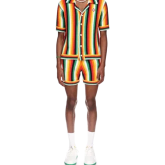 Camicia a righe in spugna