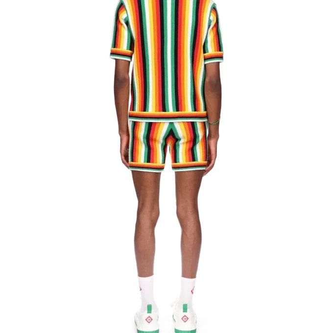 Camicia a righe in spugna