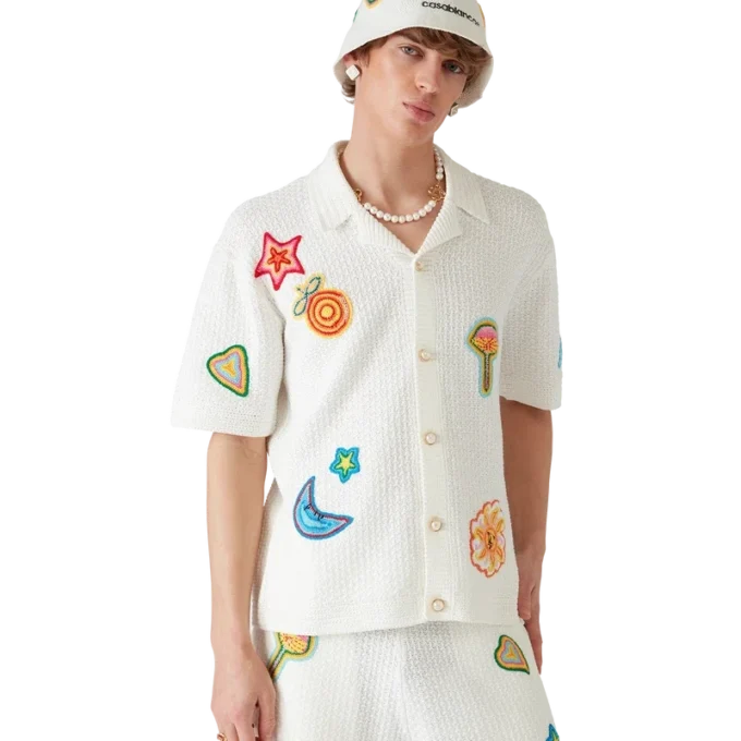 Camicia all’uncinetto con motivi Camicia all’uncinetto con motivi