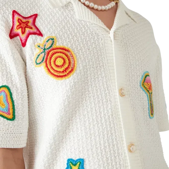 Camicia all’uncinetto con motivi Camicia all’uncinetto con motivi