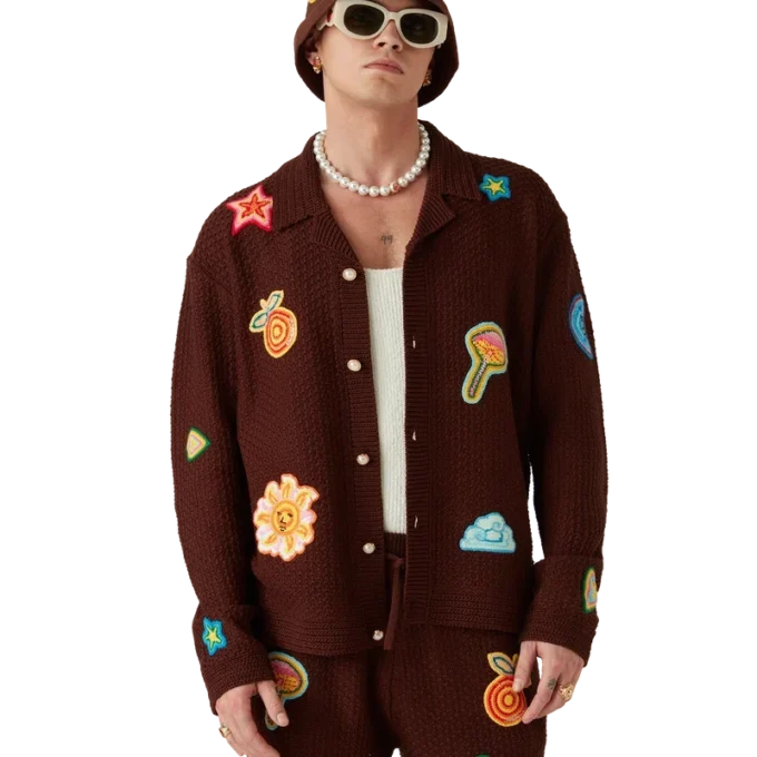 Camicia all’uncinetto con motivi Camicia all’uncinetto con motivi