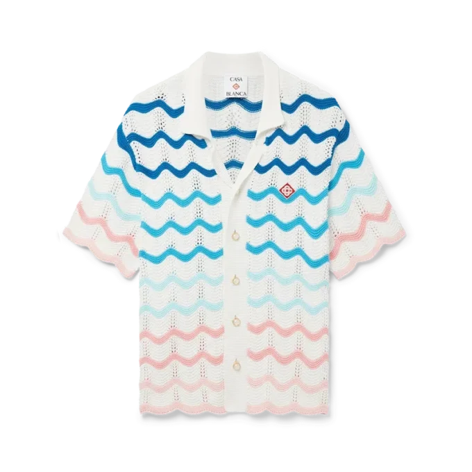 Camicia all’uncinetto Gradient Wave