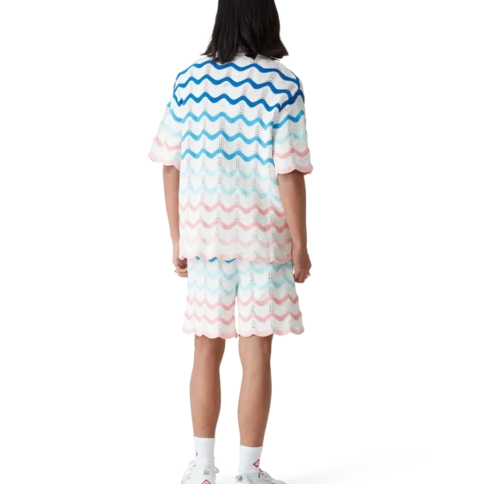 Camicia all’uncinetto Gradient Wave