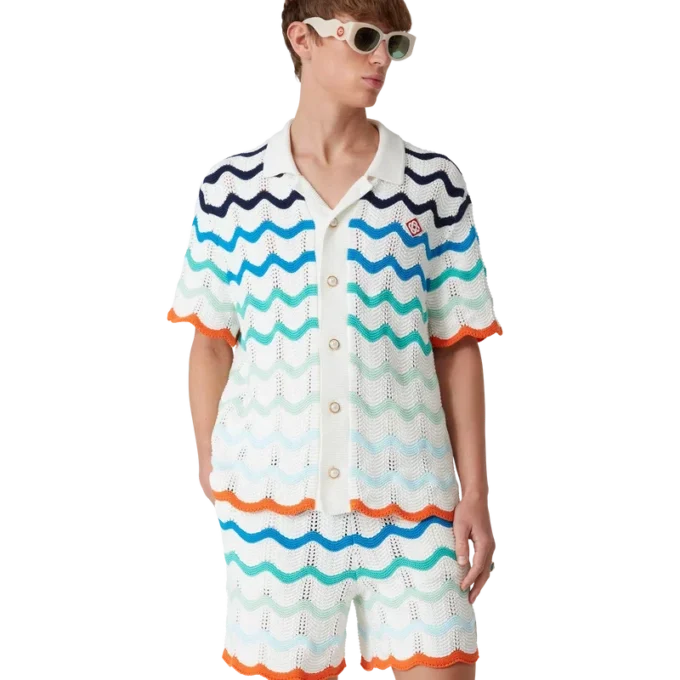 Camicia all’uncinetto Gradient Wave Camicia all’uncinetto Gradient Wave