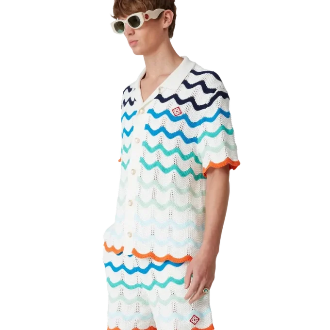 Camicia all’uncinetto Gradient Wave Camicia all’uncinetto Gradient Wave