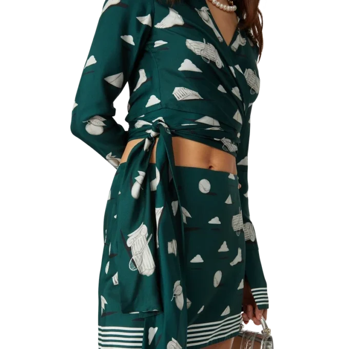 Camicia avvolgente in seta Metaphysical Camicia avvolgente in seta Metaphysical