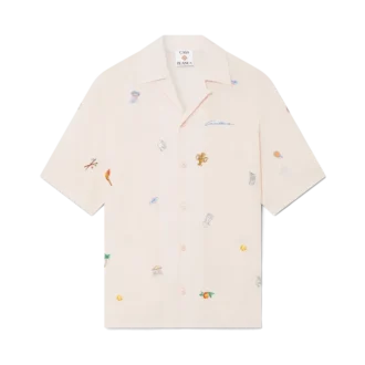 Camicia con motivo ricamato