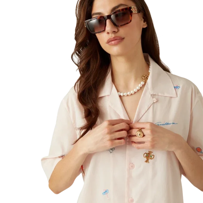 Camicia con motivo ricamato Camicia con motivo ricamato